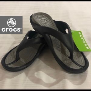 Crocs Flip Flop Athens Sandals Black/Smoke Size 8
